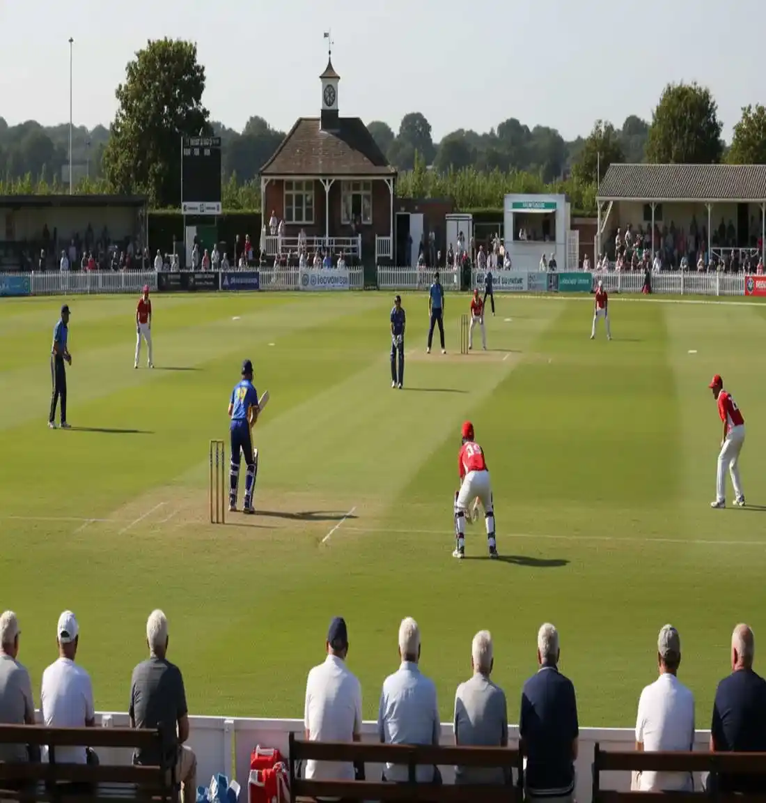 One-Day Cup fifty-over match at smaller county ground with dedicated supporters and intimate atmosphere
